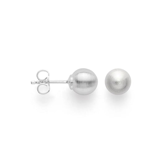 Sterling sølv Ørestikker "small ball" mat - Urma.dk