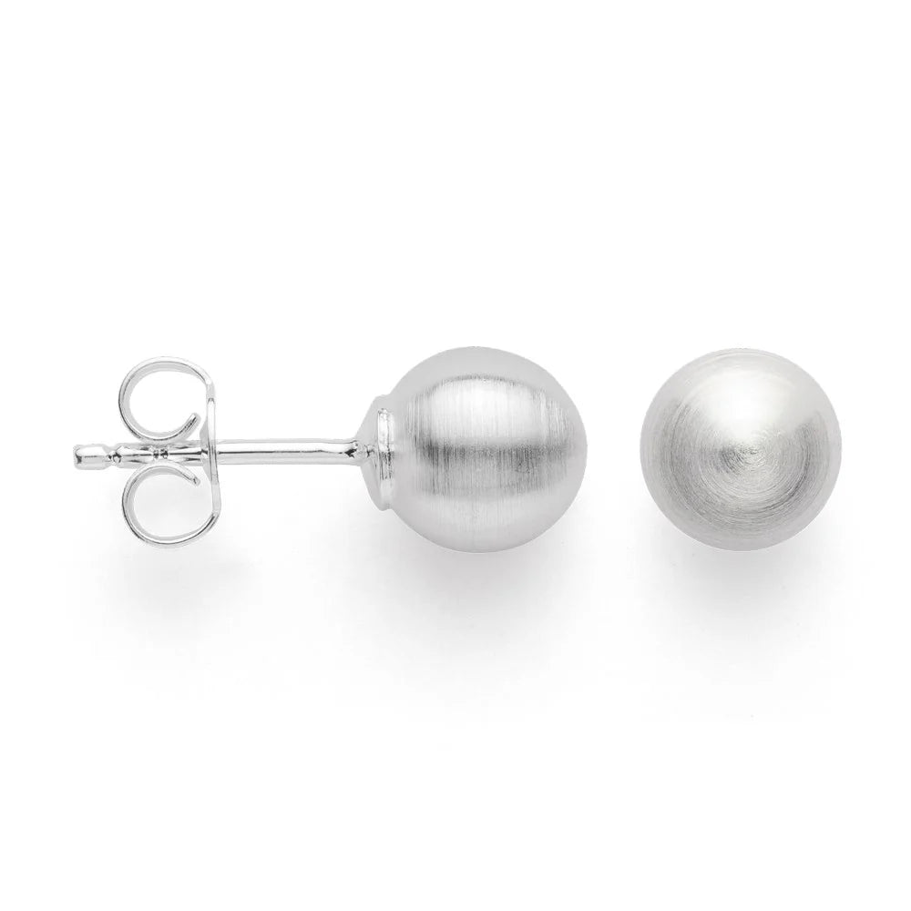 Sterling sølv Ørestikker "stor kugle" mat - Urma.dk