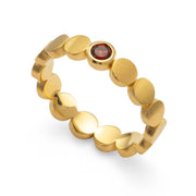 Sterling sølv Ring, fg mat/blank, Granat 0,15ct - Urma.dk