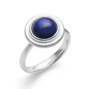 Sterling sølv Ring mat/blank, lapis 2,73ct - Urma.dk