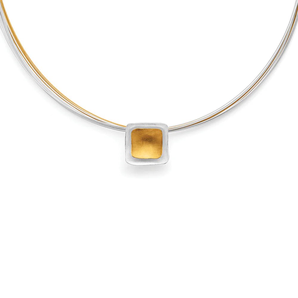 Sterling sølv vedhæng, delvis fg., børstet - Urma.dk