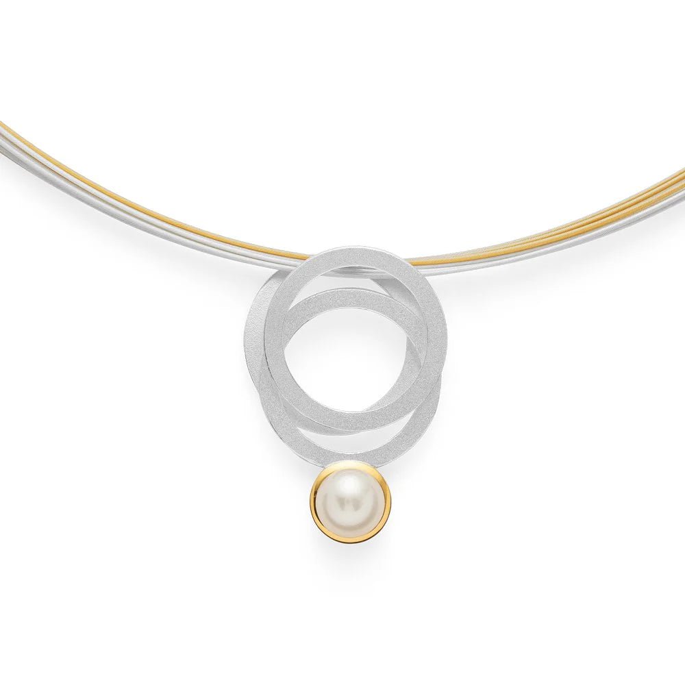 Sterling sølv Vedhæng, delvis fg mat/blank, perle 1,52ct - Urma.dk