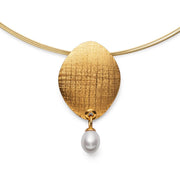 Sterling sølv Vedhæng fg børstet/blank, kulturperle 3,48ct - Urma.dk