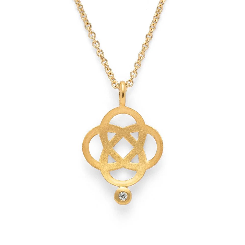 Sterling sølv Vedhæng, fg mat, brillant 0,02ct W - SI - Urma.dk