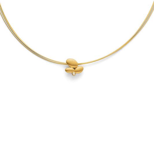 Sterling sølv vedhæng, fg., mat, dia. 0,02ct W - SI - Urma.dk
