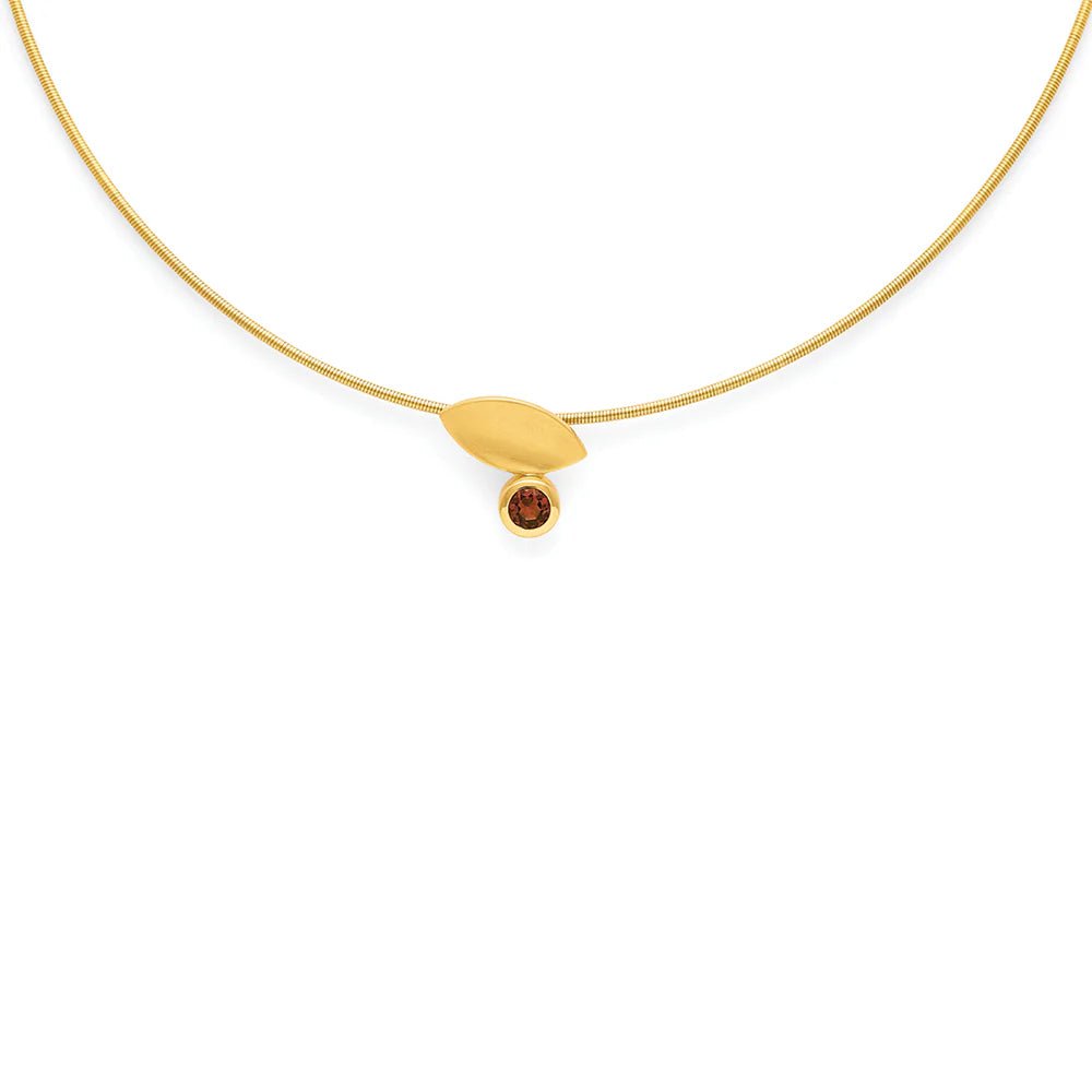 Sterling sølv vedhæng, fg., mat, rhodolite 0,65ct - Urma.dk