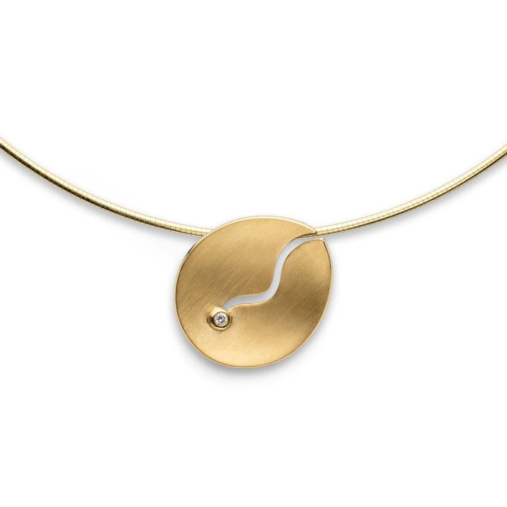 Sterling sølv Vedhæng, fg mat/blank, brillant 0,03ct W - SI - Urma.dk