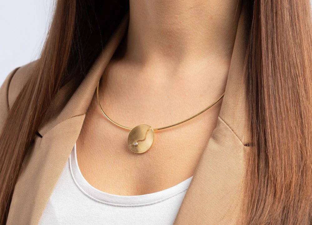 Sterling sølv Vedhæng, fg mat/blank, brillant 0,03ct W - SI - Urma.dk