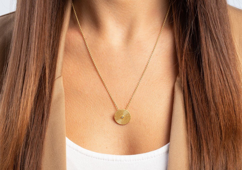 Sterling sølv Vedhæng fg mat/børstet, brillant 0,02ct W - SI - Urma.dk