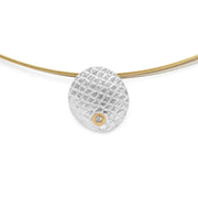 Sterling sølv Vedhæng, fg mat/tekstureret, 0,015ct - Urma.dk