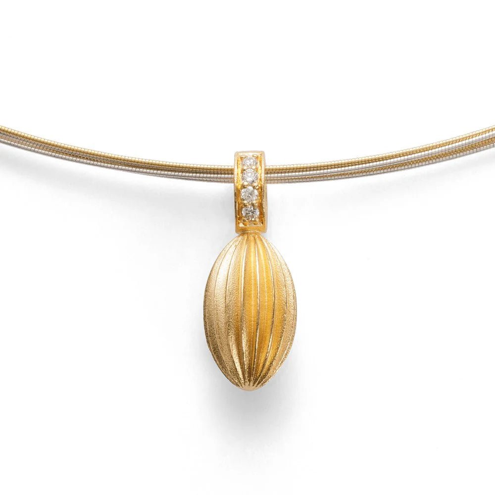 Sterling sølv Vedhæng, fg sandblæst, hvid topas 0,04ct - Urma.dk