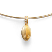 Sterling sølv Vedhæng, fg sandblæst, hvid topas 0,04ct - Urma.dk