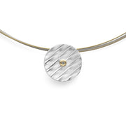 Sterling sølv Vedhæng, fg tekstureret/blank, 0,015ct - Urma.dk