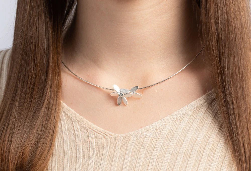 Sterling sølv Vedhæng mat, blå topas 0,10ct - Urma.dk