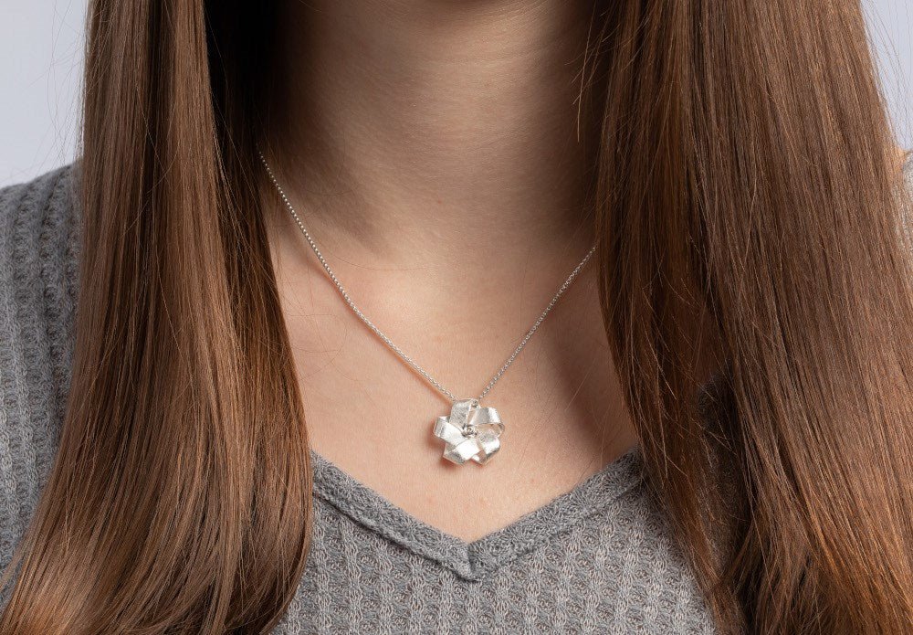 Sterling sølv Vedhæng mat, brillant 0,03ct W - SI - Urma.dk