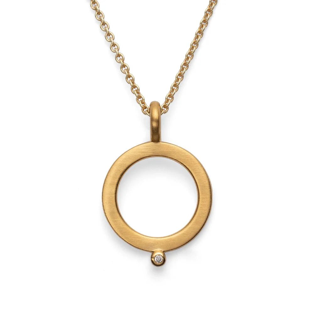 Sterling sølv Vedhæng, mat fg, brillant 0,01ct W - SI - Urma.dk