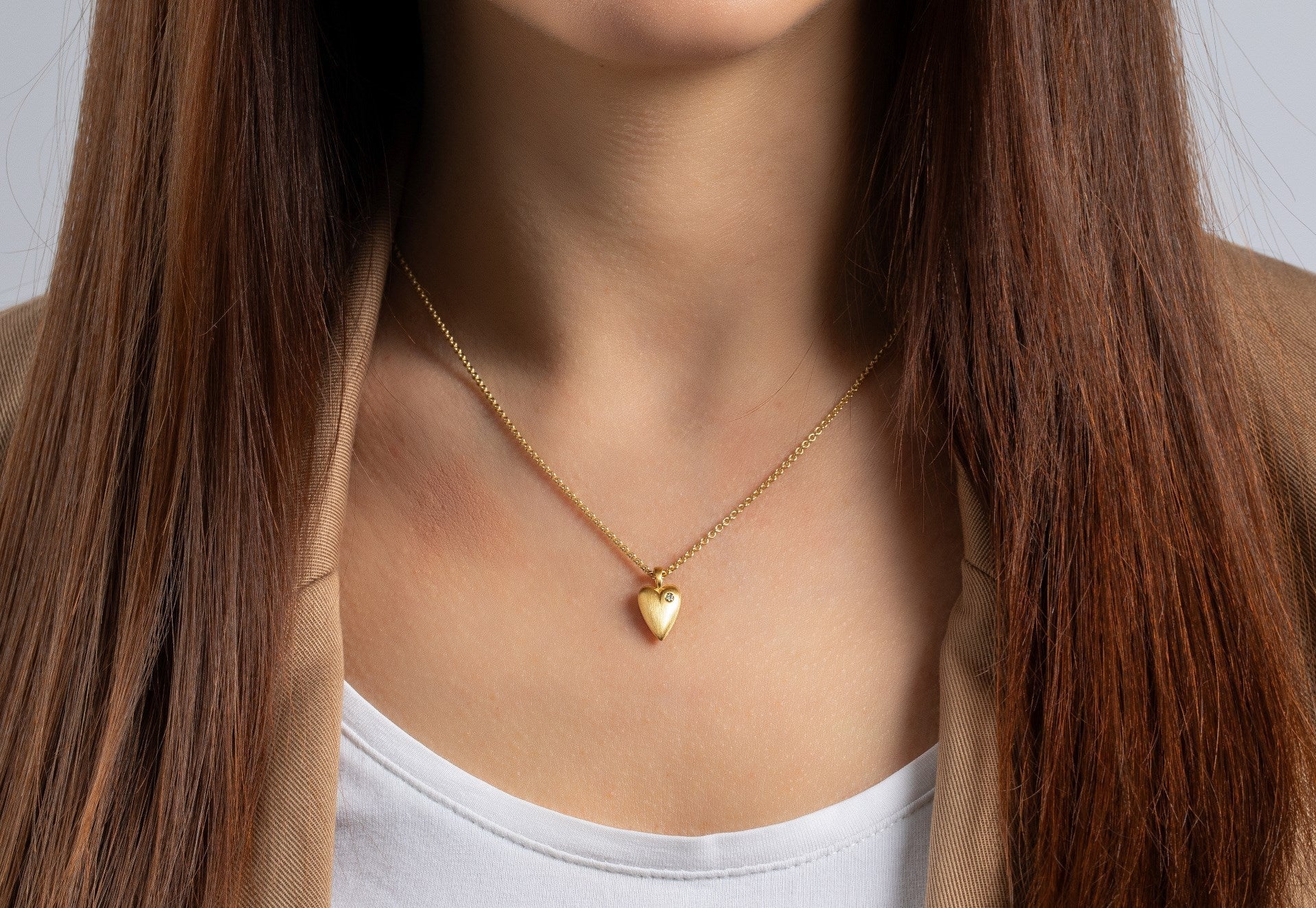 Sterling sølv Vedhæng, mat fg, brillant 0,02ct W - SI - Urma.dk