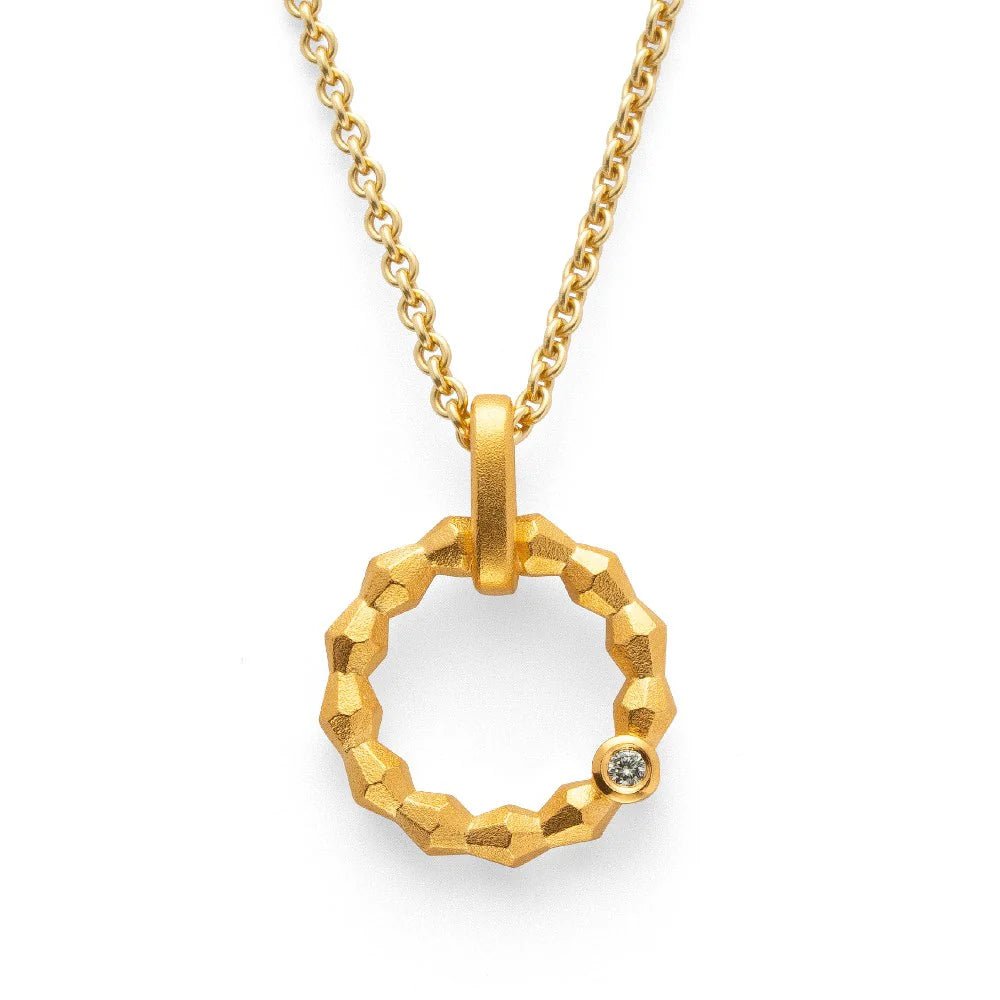 Sterling sølv Vedhæng, mat fg, brillant 0,02ct W - SI - Urma.dk