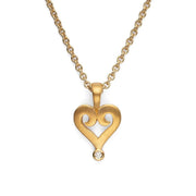 Sterling sølv Vedhæng, mat fg, brillant 0,02ct W - SI - Urma.dk