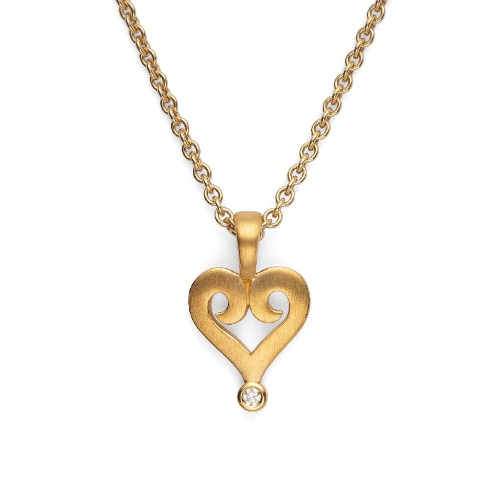 Sterling sølv Vedhæng, mat fg, brillant 0,02ct W - SI - Urma.dk