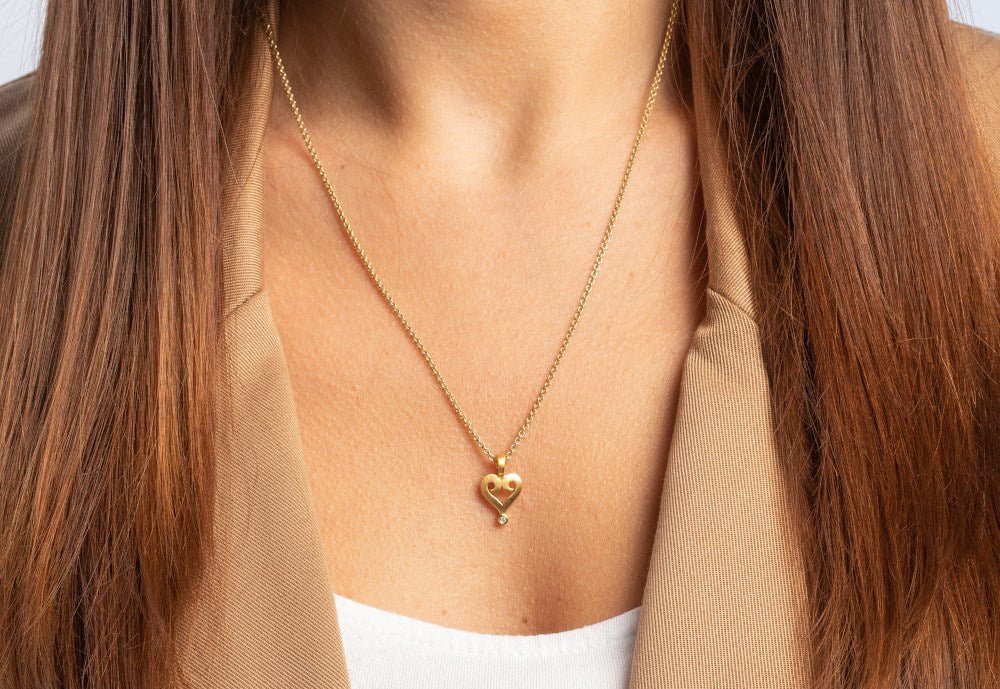 Sterling sølv Vedhæng, mat fg, brillant 0,02ct W - SI - Urma.dk