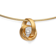 Sterling sølv Vedhæng, mat fg, hvid kulturperle 1.20ct - Urma.dk