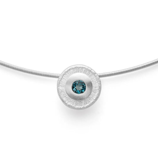 Sterling sølv Vedhæng mat, Topaz London Blue 0,29ct - Urma.dk