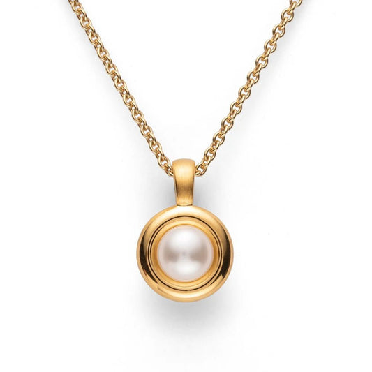 Sterling sølv Vedhæng, mat/blank fg, kulturperle 1.46ct - Urma.dk