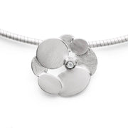 Sterling sølv Vedhæng mat/børstet, dia. 0,02CT W - SI2 - SI3 - Urma.dk