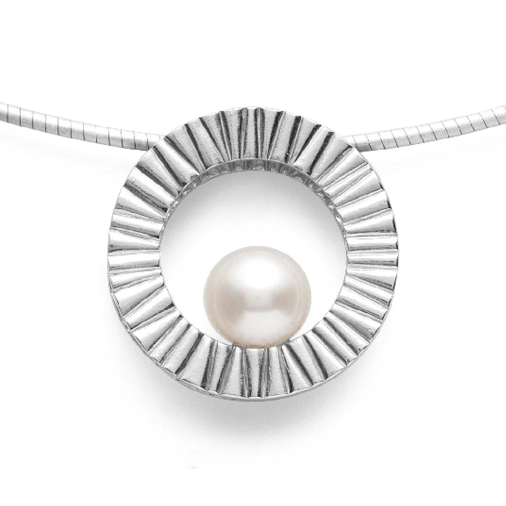 Sterling sølv Vedhæng, rho. hvid kulturperle - Urma.dk