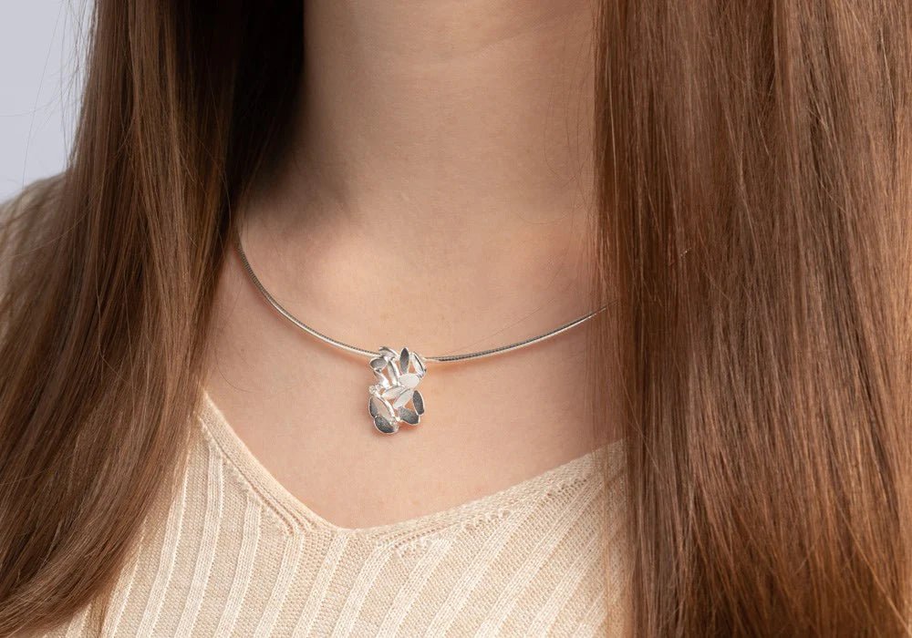 Sterling sølv Vedhæng sandblæst, dia.er 0,02ct W - SI - Urma.dk