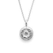 Sterling sølv vedhæng, special textured, dia. 0,02ct W - SI - Urma.dk