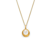 Sterling sølv vedhæng,fg.,mat,ferskv.perle 0,83ct - Urma.dk