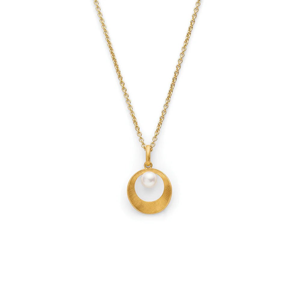 Sterling sølv vedhæng,fg.,mat,ferskv.perle 0,83ct - Urma.dk