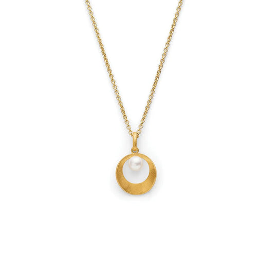 Sterling sølv vedhæng,fg.,mat,ferskv.perle 0,83ct - Urma.dk