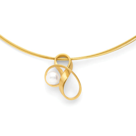 Sterling sølv vedhæng,fg.,mat,ferskv.perle 1,3ct - Urma.dk