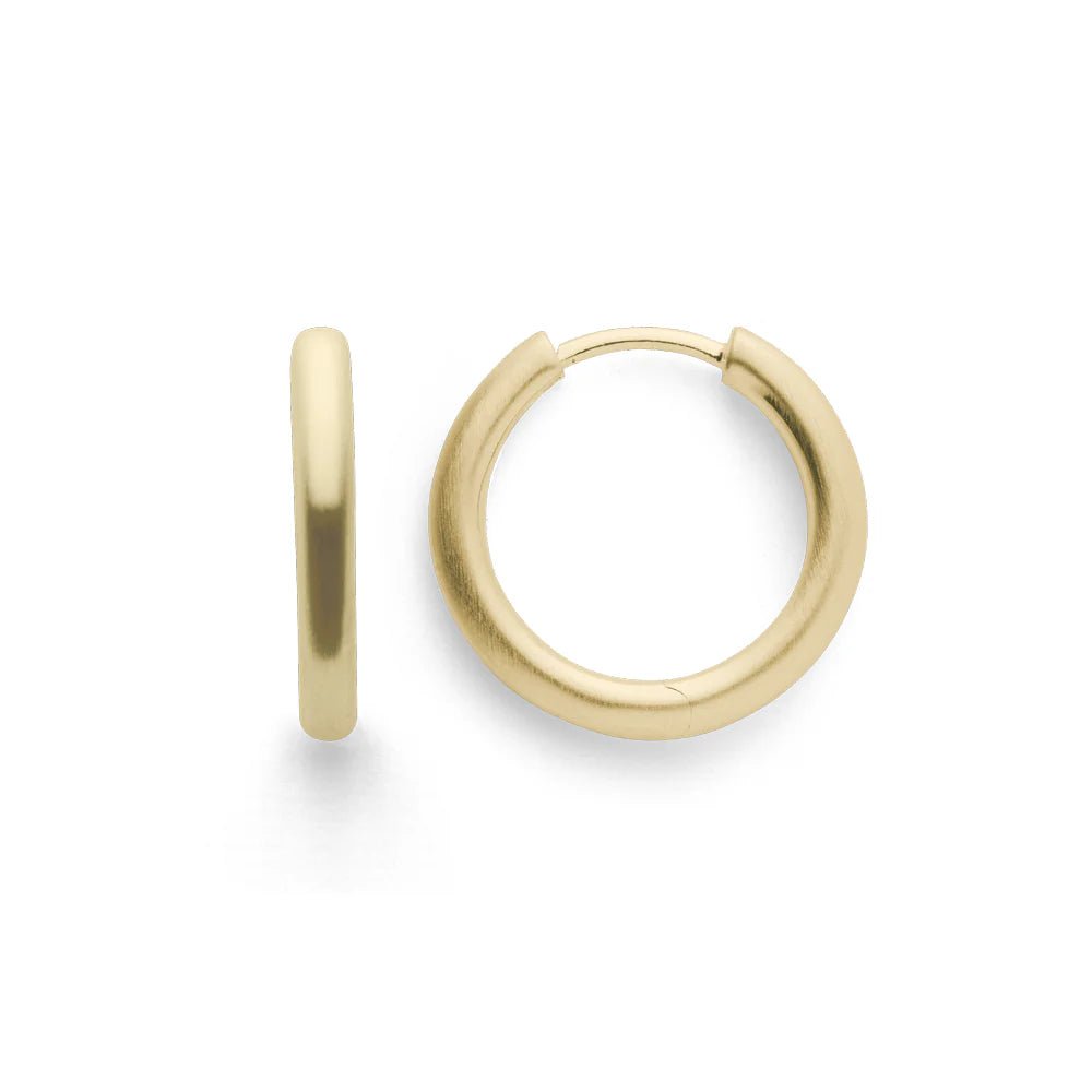 Sterling sølvcreoler, forgyldt - Urma.dk