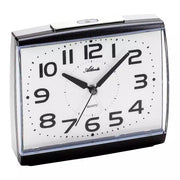 Stort vækkeur i grå urkasse med store tal og lydløs sekund viser. - Urma.dk