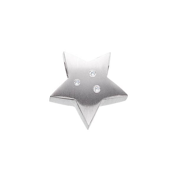 Story sølv charm, stjerne med zirkonia