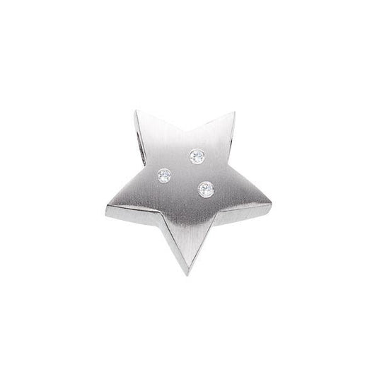 Story sølv charm, stjerne med zirkonia