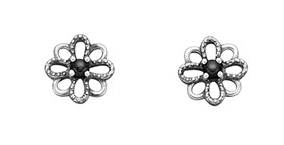 Blomster ørestikker i sølv