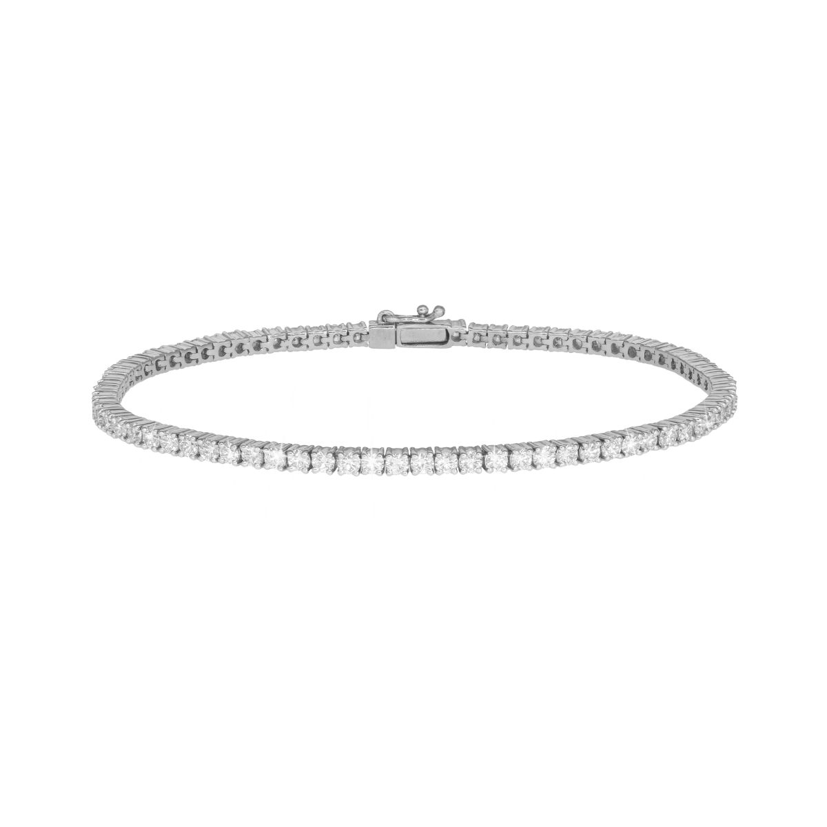 Tennis Armbånd 14 kt. hvidguld 2,93 ct. - Urma.dk