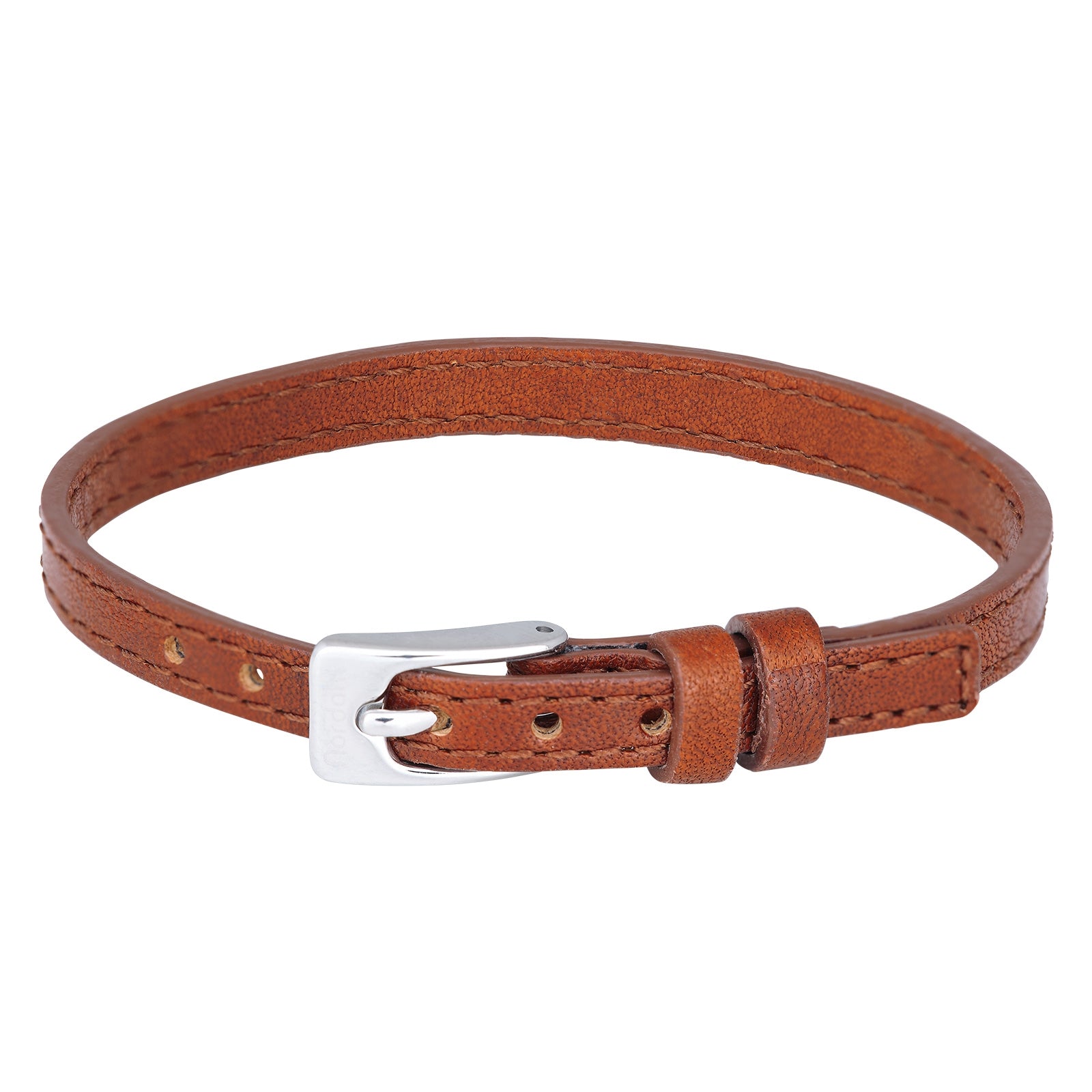 TIML bracelet brunt kalveskind 16 - 19cm - Urma.dk