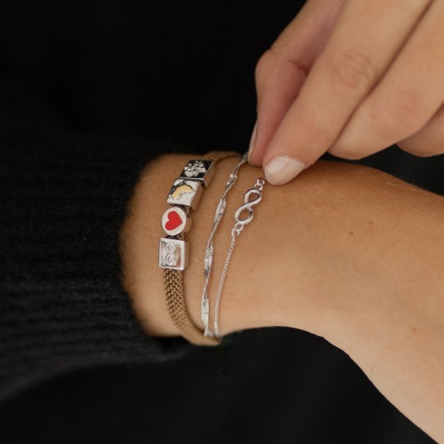 TIML firkantet sølv led med - Infinity tegn 8 mm - Urma.dk