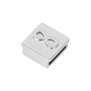 TIML firkantet sølv led med - Infinity tegn 8 mm