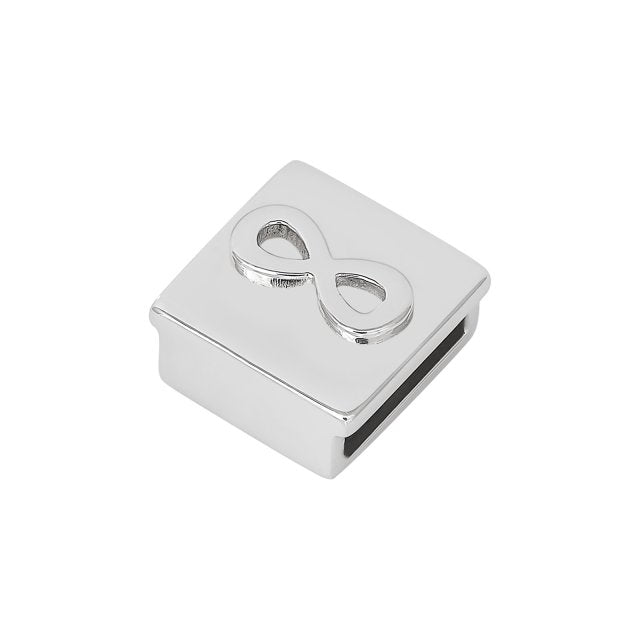 TIML firkantet sølv led med - Infinity tegn 8 mm