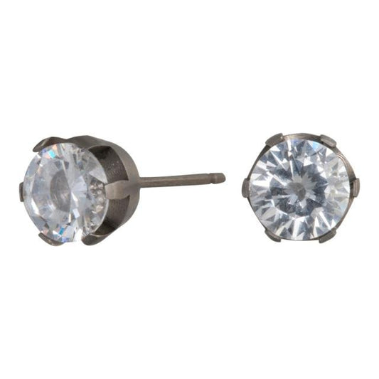 Titanium ørestikker 4,3x4,3mm zirkonia matt - Urma.dk