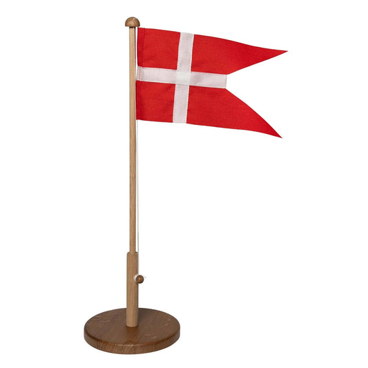 Træ, flagstang 39cm, Egetræ - Urma.dk