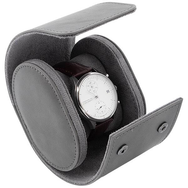 Ur opbevaringsskrin til 1 ur, grå PU læder - Urma.dk