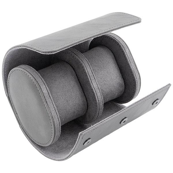 Ur opbevaringsskrin til 2 ure, grå kunstlæder - Urma.dk